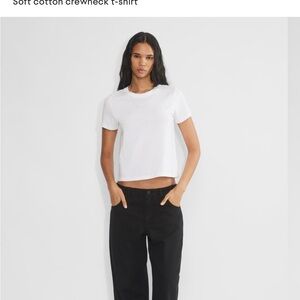 Aritzia TNA, baby crew white never worn